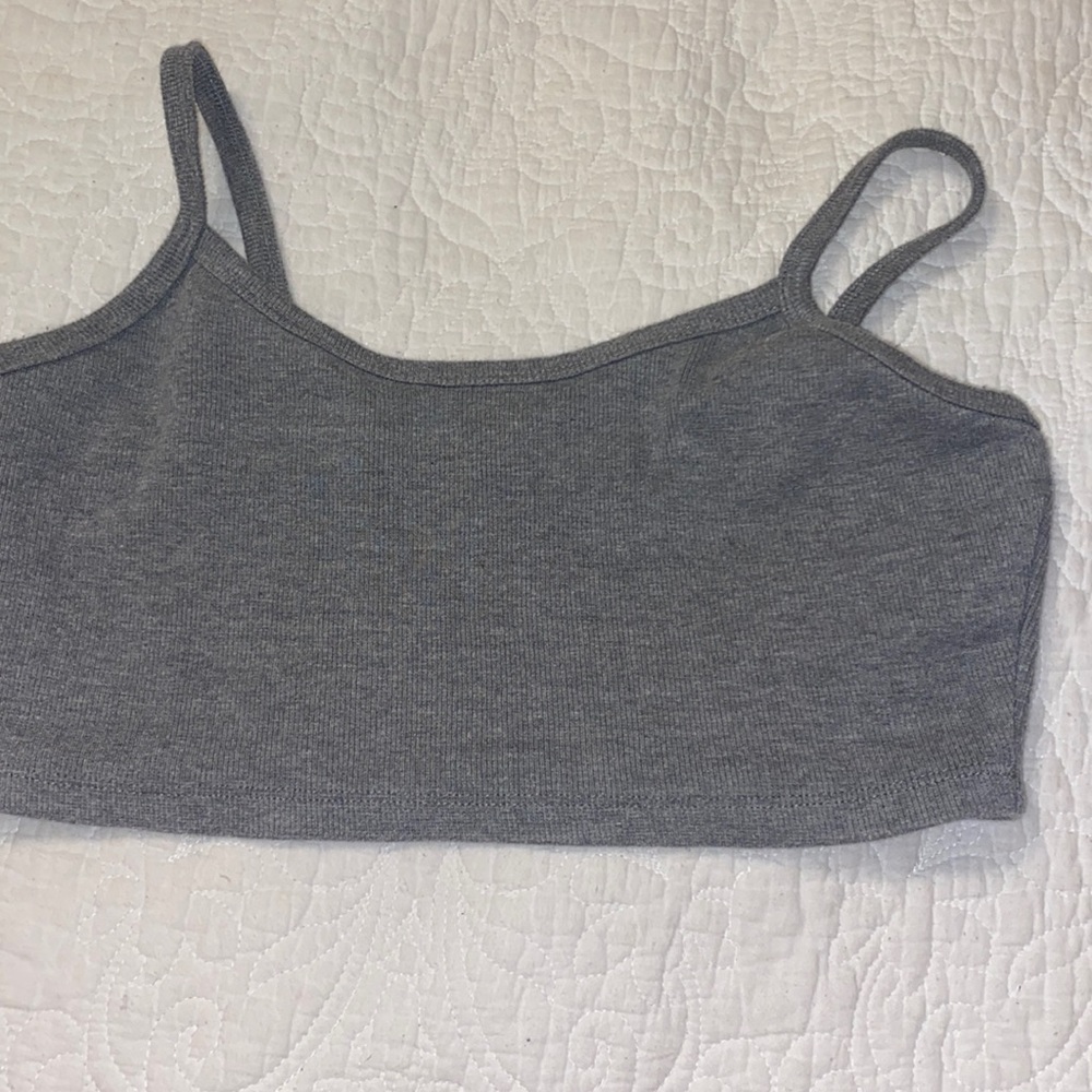 Gray thick crop top Shein Medium